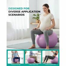 Yoga Ball Extra Thick Exercise Ball For Workout Pregnancy Stability 4 Sizes Anti Burst Balance Ball For Yoga Pilates Fitn Birthing Physical Therapy Includes Pump