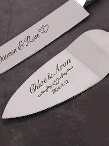 2 Stücke personalisiertes Edelstahl-Tortenmesser mit Gravur, individuelles Kristallgriff-Tortenschneide-Set für Hochzeiten, Spachtel, Pizza- und Käseschneider, Backwerkzeuge, personalisiertes Edelstahl-Tortenmesser mit Gravur, Messergröße: 33,5 cm/13,2 Zoll, Spatelgröße: 27,5 cm/10,8 Zoll, Hochzeitstorten-Messer- und Servierbesteck-Set, Tortenschneide-Set für Hochzeiten, Edelstahl, stilvoll, niedlich, farbig, personalisiert, einzigartig, ideale Geschenke für Freunde, Zuhause, Büro