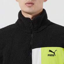Puma 男女通用撞色立领运动夹克 534678-01，春秋季 - 黑色 - 查看 4