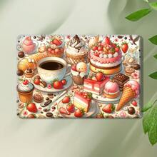 2D Flat, Vintage Dessert Cafe Tin Sign - Retro Pastel Colors (Pink, Blue, Golden, Brown) - Cake, Ice, Macarons, Tarts - Decor For Home, Bakery, Cafe - 8x12 Inch (20x30cm) - / Wedding/ Anniversary Gift For & - Nostalgic French Patisserie Poster - 1pc - 查看 3