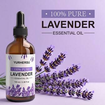 100% 纯薰衣草精油香薰按摩、护肤、助眠、放松、舒缓身心，可用于香薰机和按摩