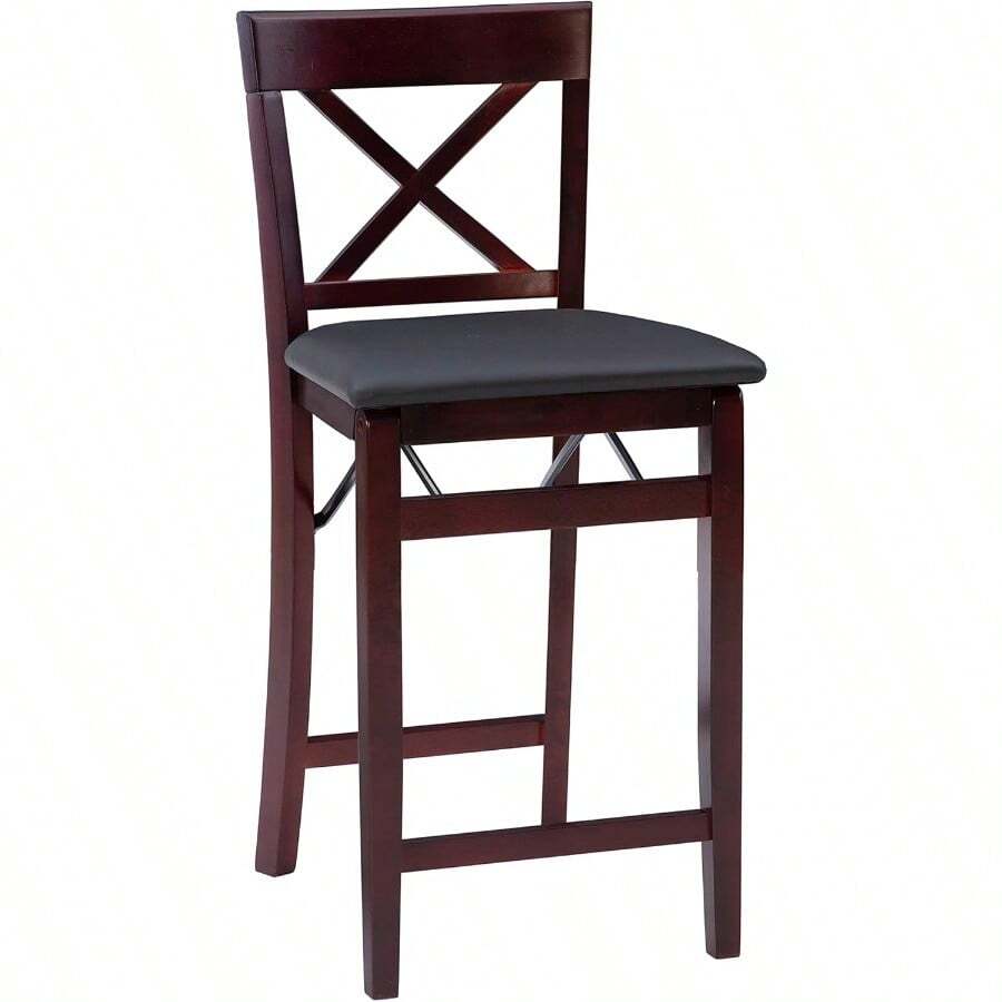 Linon Triena X Back Folding Counter Stool Brown - 梅洛+吧台凳 - 查看 1