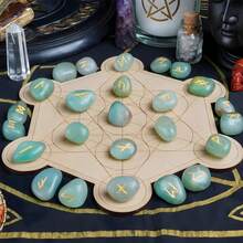 25 st snidade nordiska runstenar, asymmetriskt formade runtillbehörsset inklusive kvartsagatrunor, vintage trälåda, bordsduk, för spådom, dekoration, heminredning, jul, halloween, thanksgiving och andra högtidsgåvor - smyckestillverkning