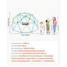Climbing Dome, 10FT Geometric Dome Climber With Saucer Swing, 1000LBS Loading Kid's Jungle Gym Playground, Easy-Assembly Outdoor Backyard Climbing Equipment For Boys Girls 3 To 10 Years Old - 10FT 1000LBS for Boys Girls - View 7