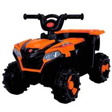 Quadriciclo Infantil Elétrico 6V Zippy Toys Menino Menina Com Luz e Som Divertido - Laranja - Visão 6