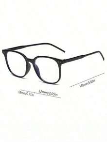 1pcs Square Frame Lens Frame Minimalist Fashion Decoration Glasses Computer Glasses Women Men. - White - View 4