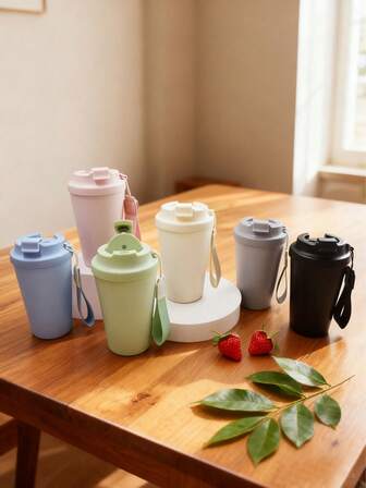 17oz Travel Coffee Mug With Lid And Handle, Stainless Steel Insulated Cup For Hot/Cold Drinks, Suitable For Outdoor Camping, Office, Indoor Use