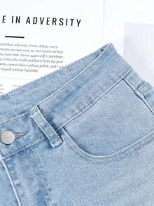 HIMARRI Pantalones vaqueros de pierna ancha estilo bohemio para mujer, largos y casuales, muy elásticos, con detalle único de cintura escalonada. - Azul - Ver 5