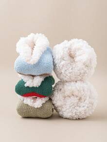 1 Pair Adult Women's Thick Thermal Lined Non- Socks, Warm Indoor Home Floor Socks With Silicone Grip, Suitable For Autumn/Winter