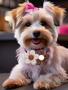 قطعتان من ربطات العنق الملونة للحيوانات الأليفة في فصل الخريف والشتاء، تمنح رفقة مريحة للحيوانات الأليفة. مناسبة للكلاب والقطط الصغيرة، تتميز بربطات عنق زهرية ثلاثية الأبعاد بأنماط عشوائية