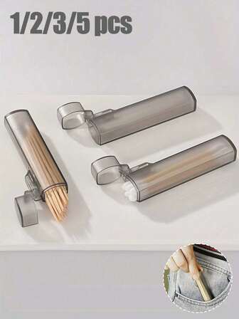 1 Plastic Toothpick Box, Cotton Swab, Toothpick Storage Box, Travel Jewelry Storage, Mini Jewelry Necklace, Earring, Ring Portable Storage Box, Toothpick Line Storage, Outdoor Travel Camping Portable Storage Container, Modern Toothpick Dispenser, Medicine Box, Cigarette Holder, Car And Home Dual-Use Travel Storage, Mother'S Day Gift, Travel Jewelry Storage Good Thing