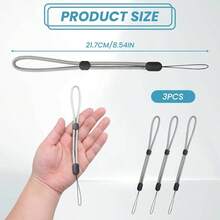 2 Pack Cordn para Celular, Correa para Celular Ajustable Nailon, Correa Mueca de Telfono, Llaves de Cmara, Unidades Flash, Llavero, Portafolios - Gris - Ver 3