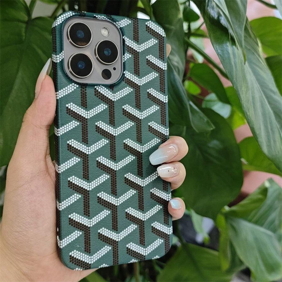 Goyard - Style Signature Pattern Phone Case, Fashionable Protective Case For Apple IPhones​ - màu đen - Xem 1