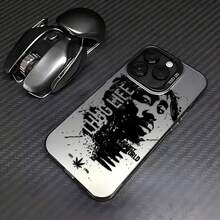 Funda de teléfono con diseño de grafiti clásico de cantante, compatible con modelos de 16, 15, 14, 13, 12, 11 Pro, X, XR, XS, 8 y Plus, con acabado mate y anti-caída.17  17promax - Negro - Ver 1