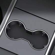 3件装车载杯架插入限位器槽防滑限位夹弹性硅胶防抖固定瓶玻璃杯饮料架 - 黑色 - 查看 6