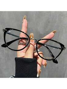 女士猫眼优雅复古时尚不锈钢变色装饰眼镜 - 彩色 - 查看 13