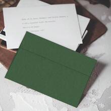 100 Pack Dark Green Envelopes 5x7 A7 Envelopes For Invitation 120GSM Self Seal Printable Envelopes For Photos Bridal Shower Wedding 5.25 X 7.25 In