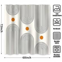 Boho Mid Century Shower Curtain, Modern Abstract Arch Sun Ivory Machine Washable Waterproof Fabric For Bathroom Decor Bathtub With 10 Hooks 60Wx72H{"Color_name":"IvoryBeige","Size_name":"60\"Wx72\"L(Packof1)"} - 多色26 - 查看 7