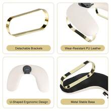 美甲手枕带手机支架、美甲扶手和手机支架，配有可调节手机夹，双手美甲桌，适用于家庭和美甲沙龙 - 彩色 - 查看 5