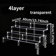 1 Stück Acryl Ausstellungsständer, Becherhalter, Dessert Präsentationsregal, 2/3/4-stufiger Säulenständer, Kuchenständer, Parfümausstellungsregal, Kosmetikorganisationsregal, hochdurchsichtig, Tischausstellungsständer, geeignet für Hochzeitsfeier, Geburtstagsfeier, Großveranstaltungen, Ladenausstellung, Heimlagerung, Fotografie-Requisiten
