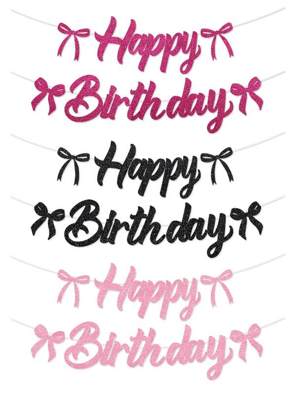 1 pieza Decoraciones de fiesta de cumpleaños con lazo - Decoraciones de fiesta con tema de lazo lindas, adecuadas para fiestas de cumpleaños, eventos de regalos de novia y despedidas de soltera.