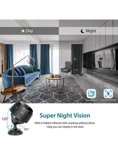 Slimme Mini WiFi Camera,Voice Video Recorder Wifi Cctv App Wireless Hidden Camera view 10