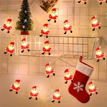 1 件老年人步行铜线灯串，适用于圣诞节装饰、秋冬季氛围照明、卧室、客厅、家庭、庭院、小路、节日派对用品、派对装饰 [电池供电，不含电池]