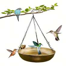 1pc Hanging Bird Bath, Outdoor Garden Yard Hummingbird Feeder, Decorative Bird Bath