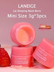Laneige 3克*3片唇部睡眠面膜（浆果味），滋养、深层补水并修护干燥、起皮的唇部。温和去除唇部角质，提亮唇色，令双唇柔软光滑，不粘腻。适合夜间使用。3克/0.11盎司*3片 | 韩国化妆品，韩国彩妆 - 3g*3 - 查看 1