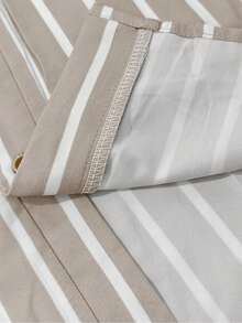 Men's Casual Striped Short Sleeve Breathable Shirt, Fashionable And Simple, Suitable For Spring/Summer Vacation - Grey - View 6