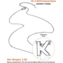 Sterling Silver Initial Necklace For Women925 Silver Letter Necklaces Personalized Initial Pendant Necklace For Girls