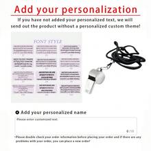 1PC Customized Personalized Engraved Whistle Lanyard, Soccer Engraved Whistle, Sports Whistle, Stainless Steel Whistle, Personalized Whistle, Whistle Keychain, Gifts For Coaches/Referees/Lifeguards, Gifts For Physical Education Teachers, Graduation, Back-To-School Gifts, Soccer Gifts, Parties, Christmas, Birthdays, Anniversaries, Halloween Gifts