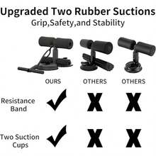 1pc Floor Standing Sit-Up Bar, Portable Floor Sit-Up Assist Bar, Home Fitness Sit-Up Assist Device With 2 Suction Cups And Adjustable Footrest, Abdominal Muscle Trainer, Suitable For Home Workout, Can Be Used For Abdominal Exercise, Workout, Gym, Home Fitness - Multicolor - View 6