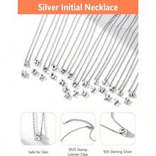 Sterling Silver Initial Necklace For Women925 Silver Letter Necklaces Personalized Initial Pendant Necklace For Girls
