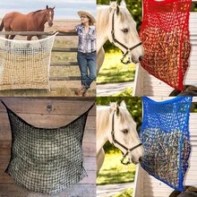 1 件装彩色干草网，适用于马和山羊 - 慢速喂食器，大开口设计，易于填充，尼龙喂食袋