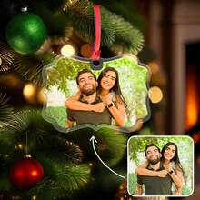 1PC Personalized Christmas Photo Ornament, Custom Acrylic Ornament, Picture To Ornament, Sentimental Ornaments, Christmas Holiday Gift,First Christmas Baby,Baby First Christmas,Christmas,Kids Christmas Gifts - Multicolor - View 6