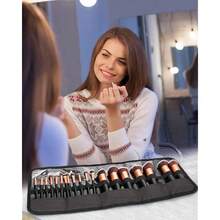 OCHEAL Makeup Brush Holder,Makeup Brush Organizer,Travel Makeup Brushes Bag Cosmetic Bags Pouch For Women Cosmetic Brushes Makeup Artist -Brushes Not Included{"Color_name":"Black","Size_name":"Small(Packof1)"} - 黑色的 - 查看 9