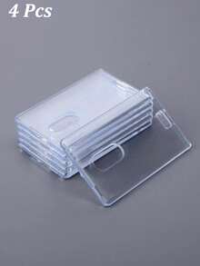 Bao đựng thẻ bằng nhựa acrylic dày, trong suốt, dạng đứng, dùng cho văn phòng phẩm (không bao gồm thẻ), ví đựng thẻ, hộp đựng danh thiếp, hộp đựng thẻ tín dụng, hộp đựng thẻ ID, phù hợp cho cả nam và nữ. - Trong sáng - Xem 15