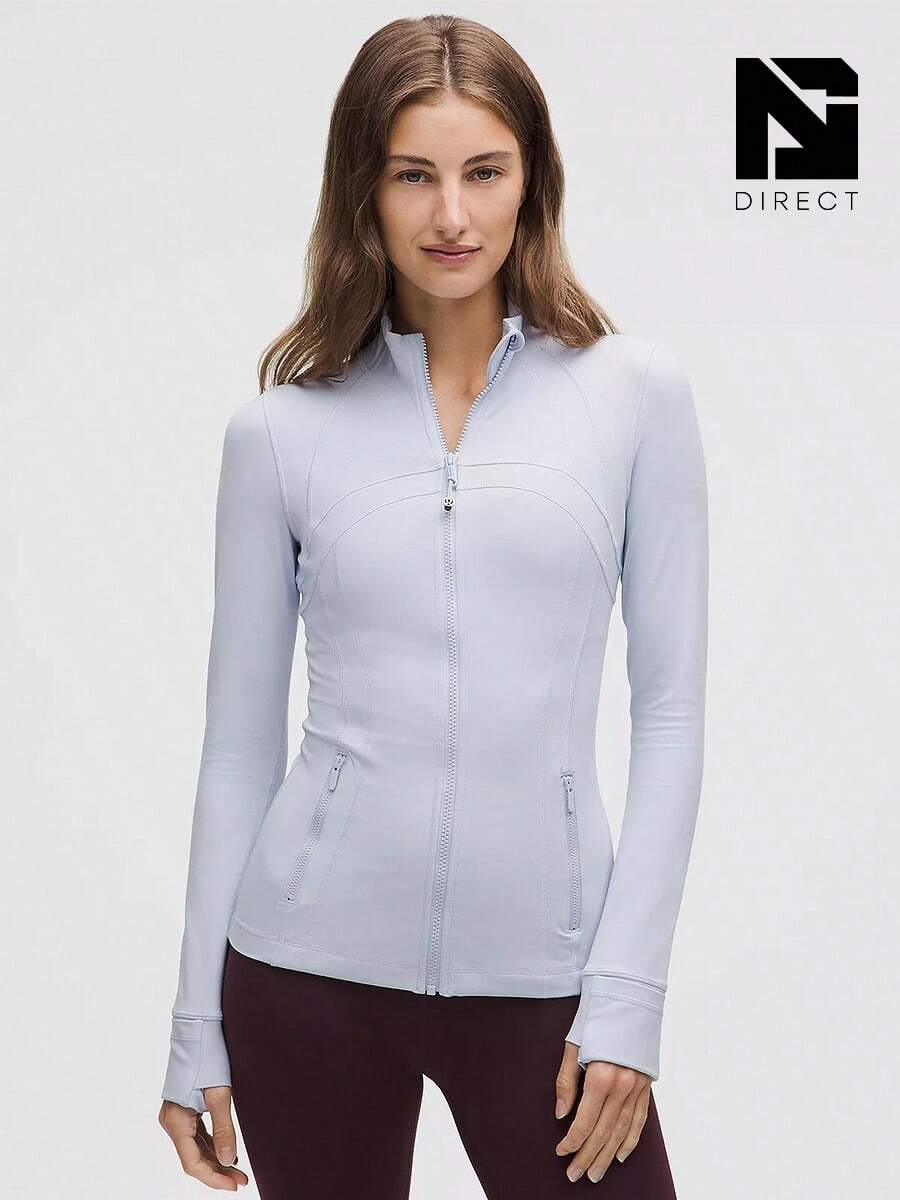 Lululemon Define Jacket Nulu SRNB Women's Lightweight, Full Zip Running Track Jacket-For Yoga Gym Running-Sweat-Wicking-Yoga-All Seasons Sport-Spring/Summer-Autumn/Winter-Mother's Day Gifts-Father's Day Gift - 藍色 - 查看 1