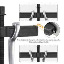 2 Jaw Gear Puller 8" Sliding Arm Pulley Flywheel Bearing Extractor Removal Tool - Black - View 6