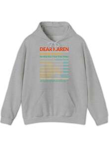 Fleece Sweatshirt,Dear Karen Nutrition Facts Serving Size I Got Time TodayHoodies, Good Looking Hoodies, Affordable Pricing – Great Value For Quality, Great For Lounging – Ideal For Relaxing At Home,Hoodies For Men And Women,Sudaderas Para Hombre,300g Cotton Casual  Hoodies, Oversize Hooded SweatHoodies With Pockets,Graphic Hoodies,Fall And Winter Long Sleeve,Autumn And Winter Warm Hoodies, Thick And Comfortable Hooded Hoodies, Casual And Loose, Suitable For Daily Commuting - 灰色-7 - 查看 3