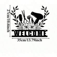 1PC 26x20cm/35x27cm/50x38.4cm Hair Salon Metal Wall Art, Hair Stylish Sign Home Decor - Beauty Studio Metal Sign, Hair Salon Wall Art Decor