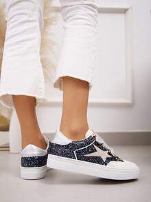 fandelle Casual Versatile Comfortable Hook And Loop Women Flats - Blue - View 5