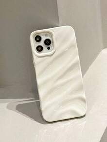 Minimalist 3D Wavy Pattern Phone Case Compatible With IPhone 17 Pro Max/17 Pro/17 Air/17/16 Pro Max/16/16 Pro/16 Plus/15/15 Pro Max/15 Pro/11/12/13/14 Pro Max/11 Pro/11 Pro Max/12 Pro/12 Pro Max/13 Pro/13 Pro Max/14 Pro/14 Pro Max, Soft Case, Elegant And Creative - 白色 - 查看 10