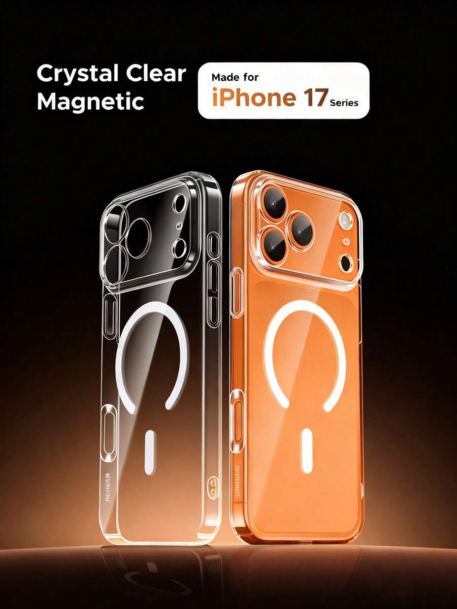 Magsafemagnetic Charging Transparent Phone Case, Compatible With IPhones, Suitable For The Latest Models IPhone17/17 Pro/17 Pro Max/17 Air/16 E/15/14/13 Pro Max/12/11, Transparent Soft TPU Ultra-Thin Protective Case. - Clear - View 1