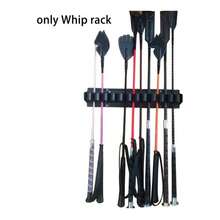 Horse WhipCrop Holder, Wall Mounted Whip Rack Holder, Horse Whip Crop Holder Fishing Pole Storage And Whip, Holds To 12 Whips Or CropsBlack