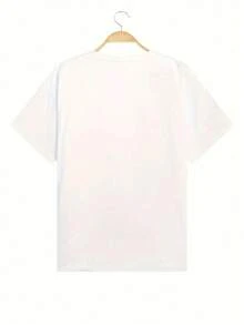 Camiseta casual de manga corta con estampado de pato para hombre - Blanco - Ver 4