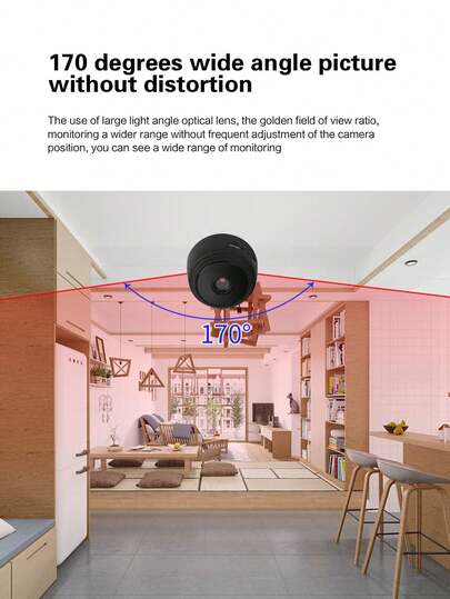 Slimme Mini WiFi Camera,Voice Video Recorder Wifi Cctv App Wireless Hidden Camera view 3