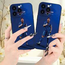 Una funda protectora suave y popular con diseños de jugadores de fútbol a la moda, compatible con los modelos de  7/8/X/XS/XR/11/12/13/14/15/16 Plus Pro Max Mini 16E. Es un regalo perfecto para días festivos o cumpleaños, adecuado para novias, novios, mujeres, hombres, esposos, esposas, amigos, o incluso para. - Mezcla de colores - Ver 4