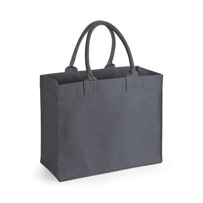 Westford Mill Resort Canvas Tote Bag (Graphite Grey) - 100% Cotton Canvas - 407gsm - (RW8876)